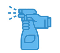 Spraying Disinfectant